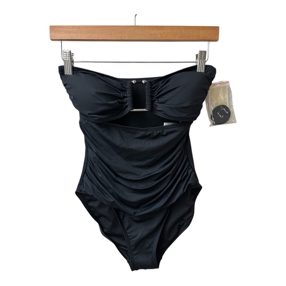 MICHAEL Michael Kors Black One-Piece Swimsuit with Cutout - Picture 6 of 12
